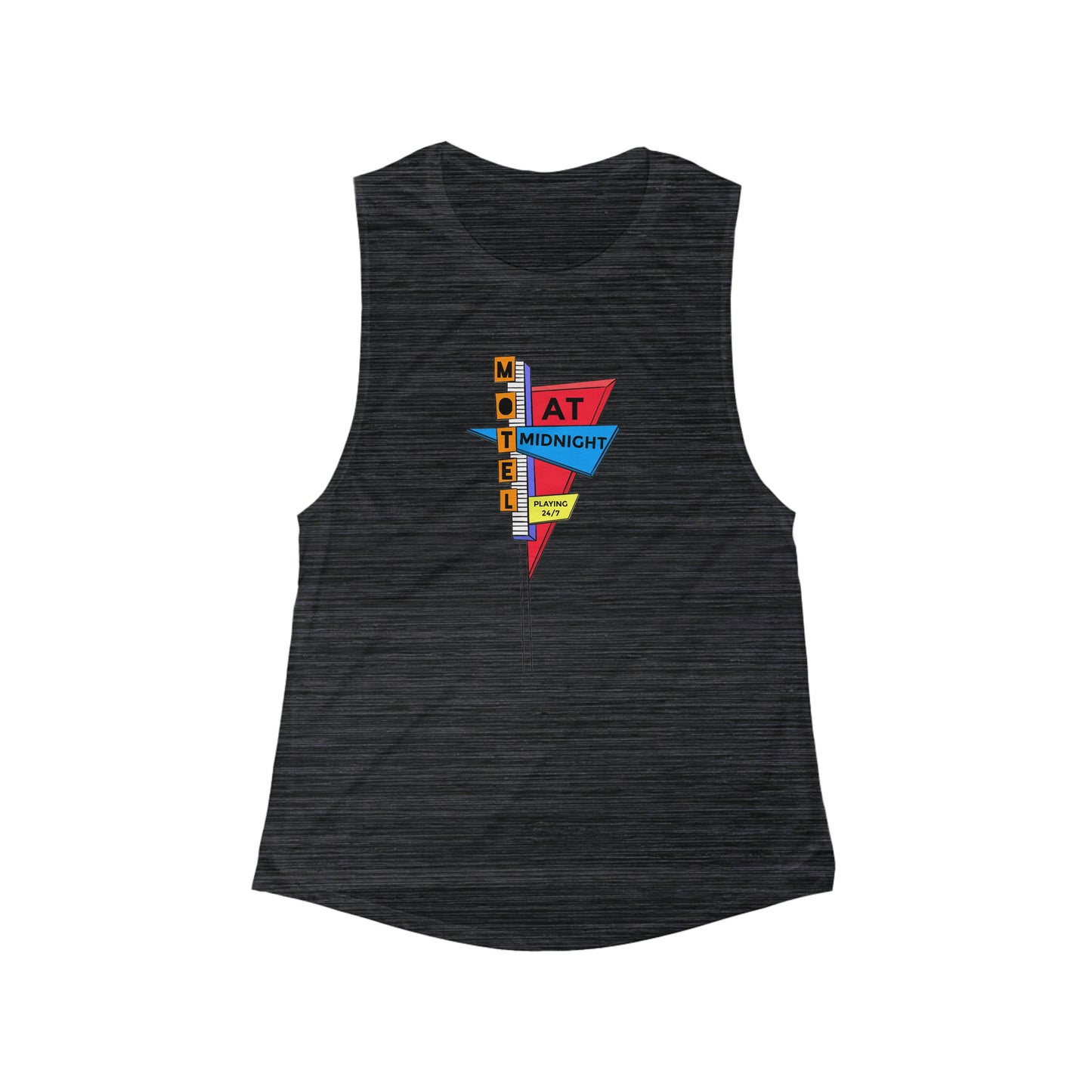 Motel At Midnight Vintage Logo Flowy Scoop Tank