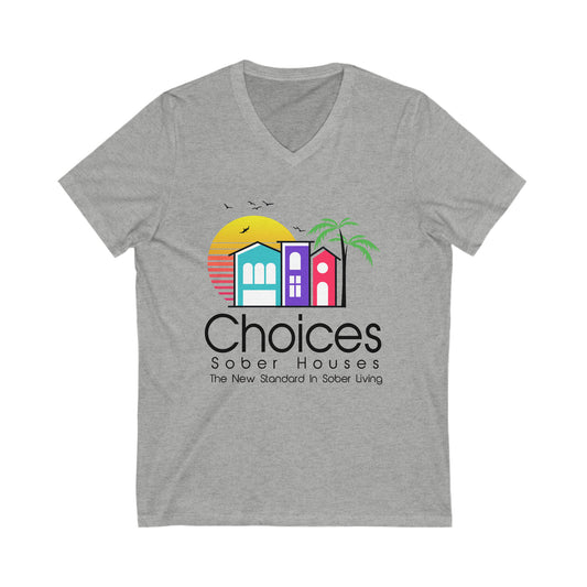 Choices Unisex Jersey Short Sleeve V-Neck Tee